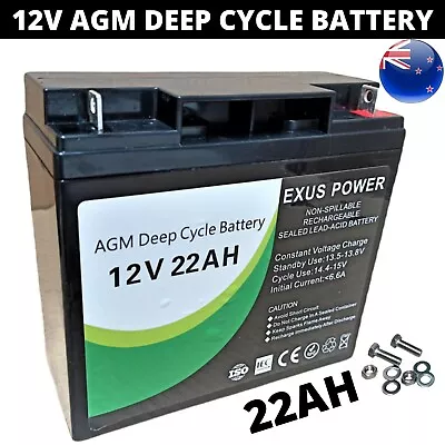 12V 22Ah AGM Deep Cycle Battery Rechargeable SLA Sealed Buggy > 17Ah 18Ah 20Ah • $64.99